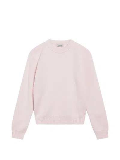 Golden Goose Kids' Logo-patch Long-sleeve Sweater In Pink