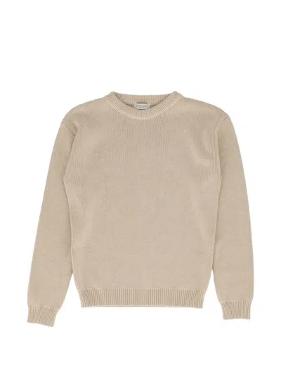 Golden Goose Kids' Logo-patch Ribbed-knit Sweater In Neutral