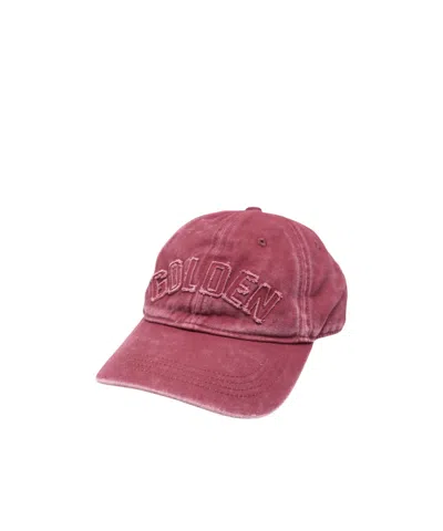 Golden Goose Logo-patch Star-stud Baseball Cap In Red