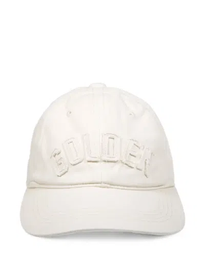 Golden Goose Logo-patch Star-stud Baseball Cap In White
