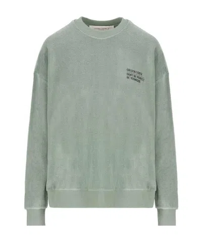 Golden Goose Logo-print Cotton Sweatshirt In Gray