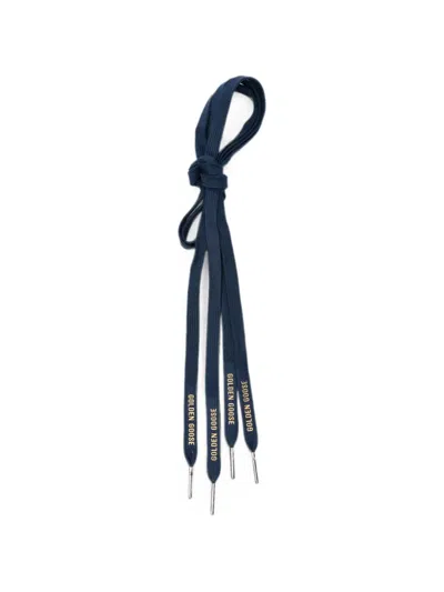 Golden Goose Logo-print Laces In Blue