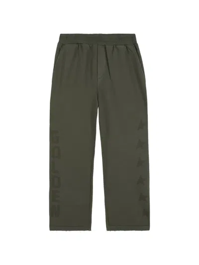 Golden Goose Kids' Logo-print Star-motif Track Pants In Gray