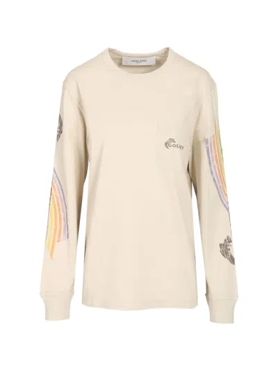 Golden Goose Logo-print Sweatshirt In Neutral