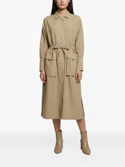Pre-owned Golden Goose Lola Tie-fastening Trench Coat In Neutrals