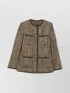Golden Goose "journey W`s" Long Boxy Jacket W Patch Pockets And Leather Details Clothing In Brown