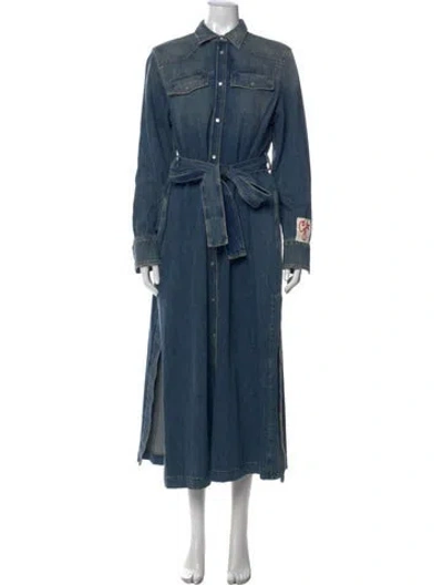 Pre-owned Golden Goose Long Dress In Blue