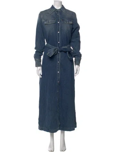 Pre-owned Golden Goose Long Dress In Blue