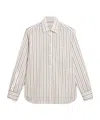 Golden Goose Striped Shirt In White