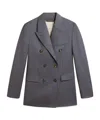 Golden Goose Women's Double-breasted Blazer In Baby Blue In Black