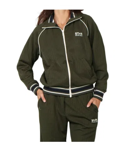 Golden Goose Long-sleeved Casual Jacket In Green