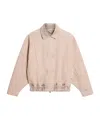Golden Goose 'nancy' Cotton Bomber Jacket In Nude
