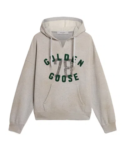 GOLDEN GOOSE GOLDEN GOOSE DELUXE BRAND LOGO EMBROIDERED DRAWSTRING HOODIE