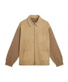 Golden Goose 'neil' Collar Jacket With Ribbed Accents In Nude