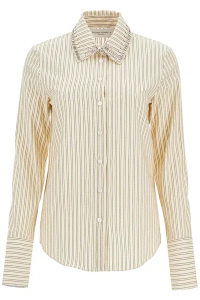 GOLDEN GOOSE LONG-SLEEVED SHIRT WITH CRYSTALS