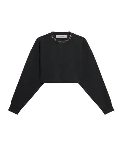 Golden Goose Long-sleeved Sweater In Black