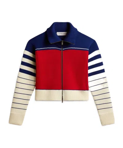 Golden Goose Long-sleeved Sweater Coat In Red