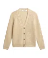 Golden Goose Oversize Cotton Cardigan Raglan Sleeves In Nude