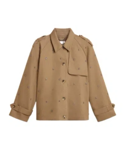 Golden Goose Long-sleeved Windbreaker In Brown