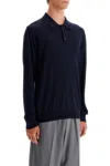 Golden Goose Long-sleeve Knit Polo Shirt In Blue