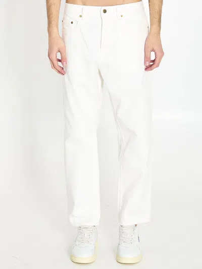 Golden Goose Loose Fit Denim Jeans In White