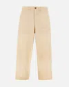 Golden Goose "lorainne Chino" Cotton Trousers In Beige