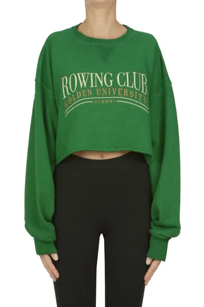 Golden Goose Louisa Cropped Sweatshirt In Animal Print