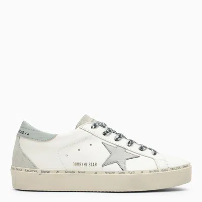 Golden Goose Hi Star Suede Leather Sneakers In White