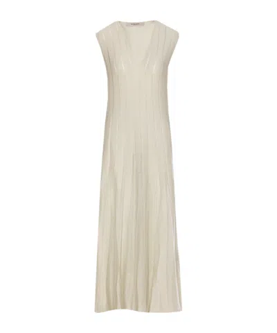 GOLDEN GOOSE GOLDEN GOOSE DELUXE BRAND V-NECK KNITTED SLEEVELESS DRESS