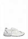 Golden Goose Low-profile White Sneakers With Distressed Finish And Star Emblem In White