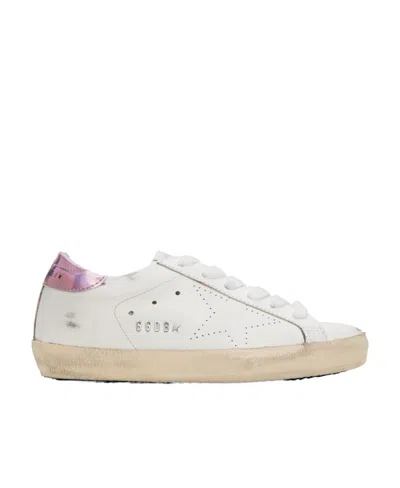 Golden Goose Low-top Casual Shoes With Logo Pattern In White