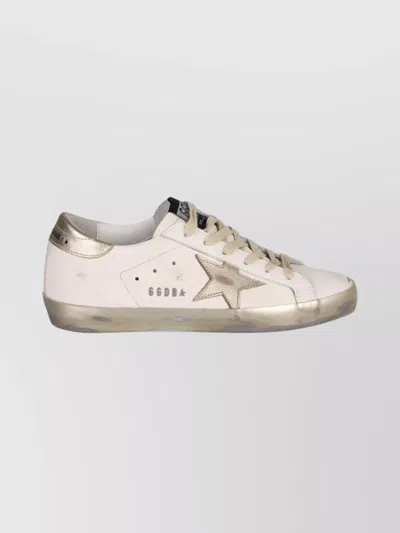 Golden Goose Low-top Leather Sneakers Featuring Star Patch In Nude