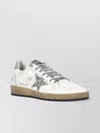 Golden Goose Low Top Leather Sneakers With Glitter Detail In White