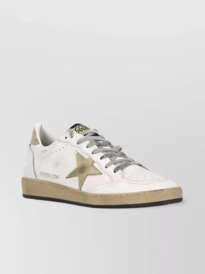 GOLDEN GOOSE LOW TOP LEATHER SNEAKERS WITH GOLDEN STAR