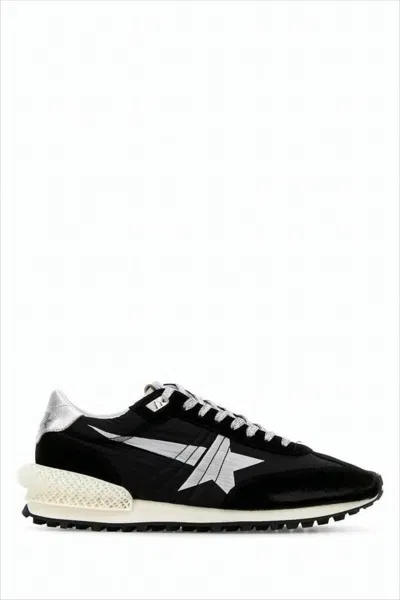 Golden Goose Low-top Sneaker Featuring Distinctive Silver Star Design In Blue