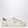 Golden Goose May Leather Sneakers With Metallic Star And Suede Heel Tab In Pink