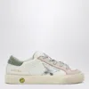 Golden Goose May Leather Sneakers With Metallic Star And Suede Heel Tab In Pink