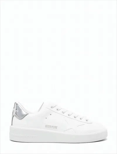 Golden Goose Low-top Sneaker With Metallic Accents And Star Detailing In White