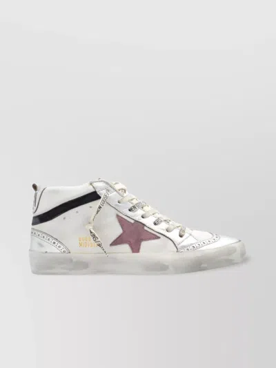 Golden Goose Low Top Sneakers Distressed Effect In White,silver,twilight Mauve
