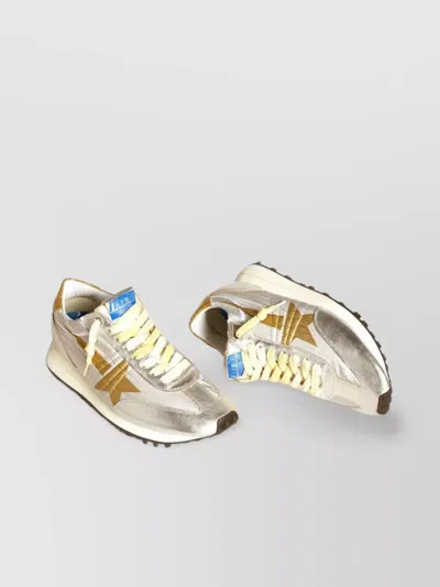 Golden Goose Low Top Sneakers Gold Accents In Neutral