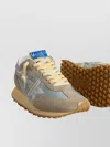 Golden Goose Womens Marathon With Light Blue Nylon Upper And Pastel Blue Star In Brown