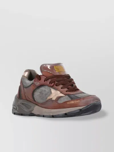 Golden Goose Low Top Sneakers Raised Sole In Brown
