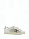 Golden Goose Low-top Sneakers With Distressed Finish And Textured Star Detail In White