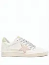 Golden Goose Low-top Sneakers With Distressed Leather And Glitter Laces In Multi