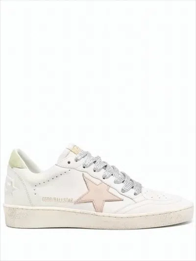 Golden Goose Low-top Sneakers With Distressed Leather And Glitter Laces In Multi