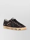 Golden Goose Low Top Sneakers With Eyelet And Star Detail In Black