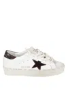 Golden Goose Women Hi Star Leather Upper Suede Toe Laminated Star Glitter Heel In White