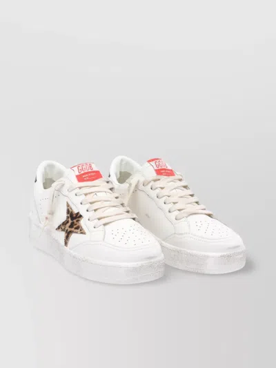 Golden Goose Low Top Sneakers With Leopard Star Detail