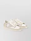 Golden Goose Low Top Sneakers With Metallic Finish And Star Detail In White