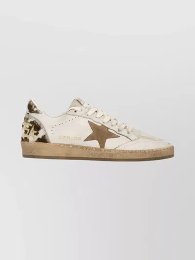 GOLDEN GOOSE LOW TOP SNEAKERS WITH PERFORATED TOE AND STAR